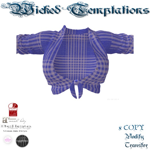 *WT* Country Living Tie Up Blue