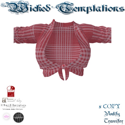 *WT* Country Living Tie Up Lt Red