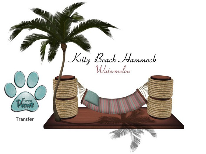 ~FP@ws! Kitty Beach Hammock Watermelon