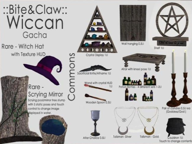 ::B&C:: Wiccan Stump Scrying Mirror RARE