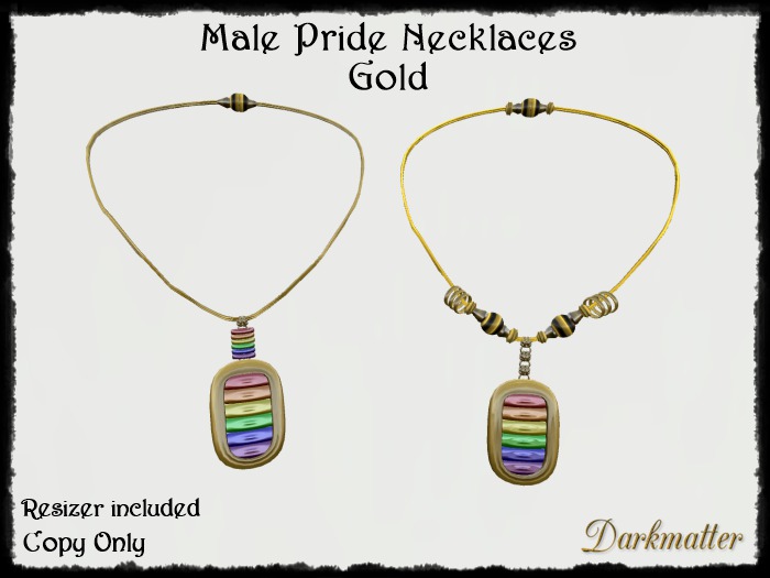 Male Pride Necklaces - Gold