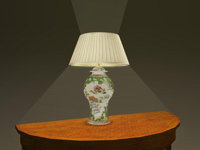 ANTIQUE PROCELAIN VASE LAMP, COPY MOD MANY FEATURES