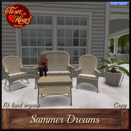 Second Life Marketplace Summer Dreams Outdoor Furniture**