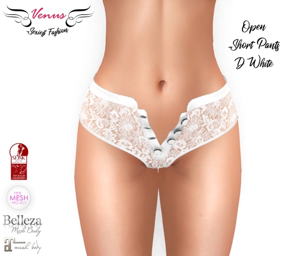 ~Vs~ Open Short Pants - D White