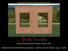 Urban Brick Wall, Brick Wall Textures for tall buildings, Brick wall w2 Full Perm Textures 2455