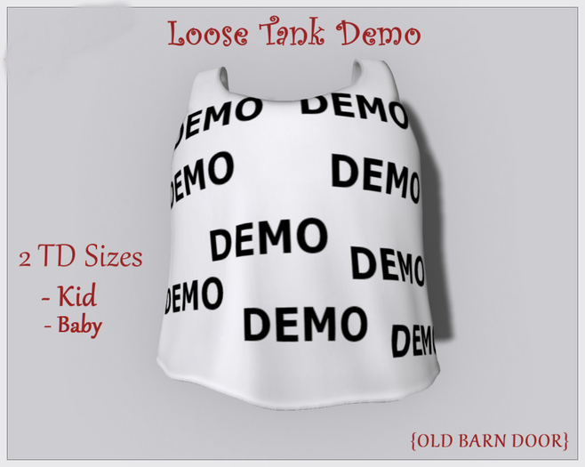 {OBD} *TD* DEMO LOOSE TANK [BOXED]