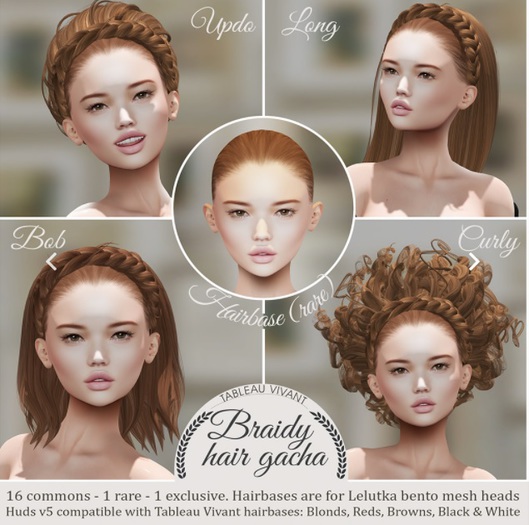 Tableau Vivant \\ Braidy (long) - Reds