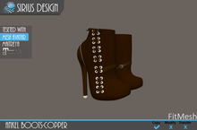 Sirius Design Ankle Boots  Maitreya Copper Boxed