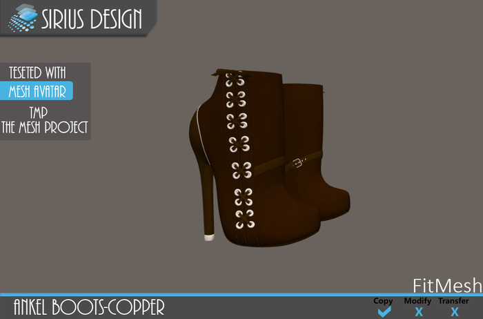 Sirius Design Ankle Boots TMP Copper Boxed