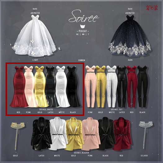 -Pixicat- Soiree.Dress - Gold (Maitreya) Dress