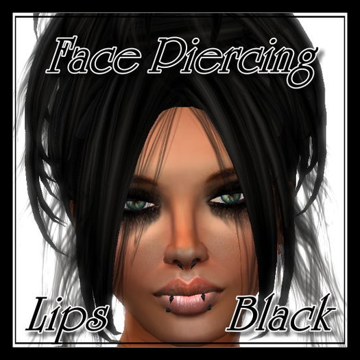 Face Piercing Lips Black