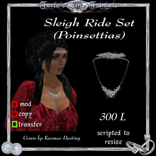 !~TTT~!Sleigh Ride Set (Poinsettias)