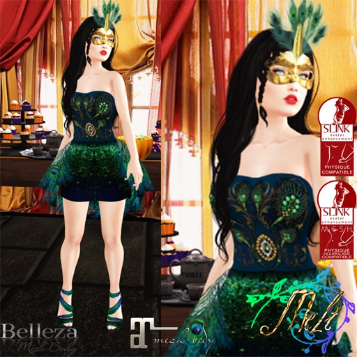 {Melt} Peacock Masquerade Set DEMO