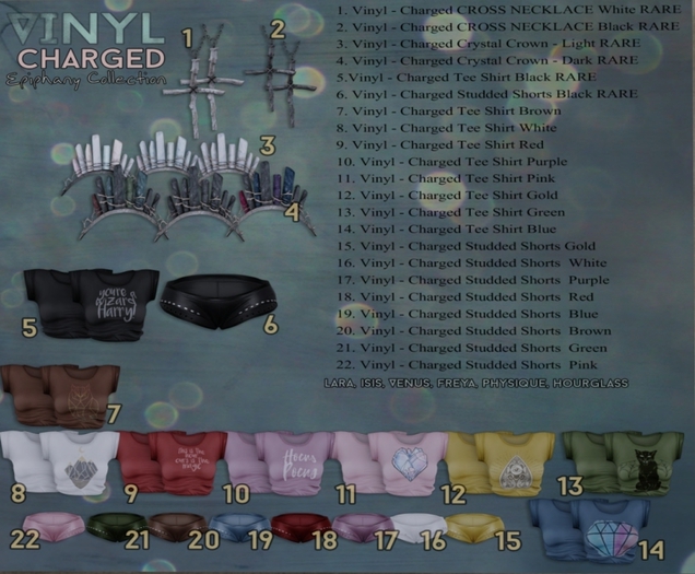 Vinyl - Charged Cross Necklace Pak MAITREYA White RARE