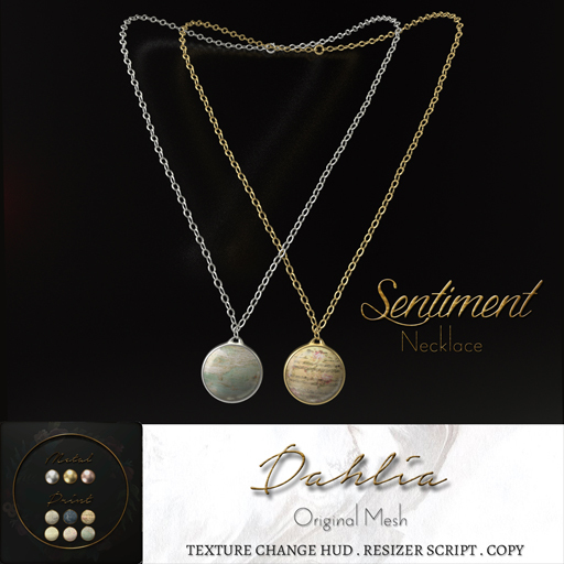 Dahlia - Sentiment - Necklace