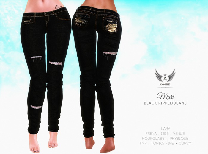 ::ALTER:: Mari - Black Ripped Jeans