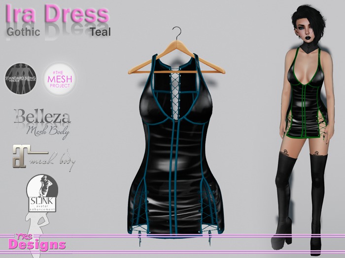 Ira Dress Gothic Teal