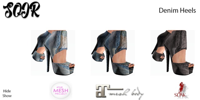 *SOIR* Denim Heels
