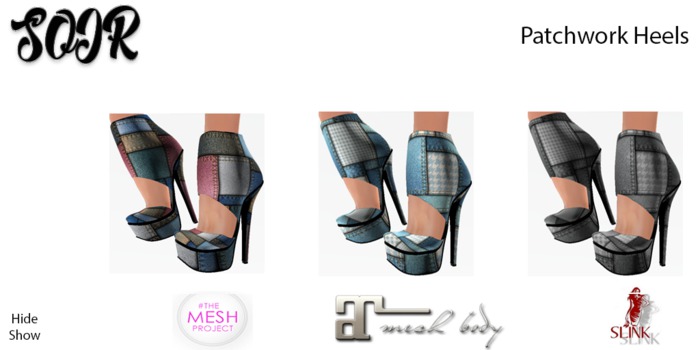 *SOIR* Patchwork Heels