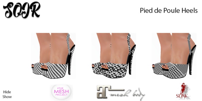 *SOIR* Pied de Poule Heels