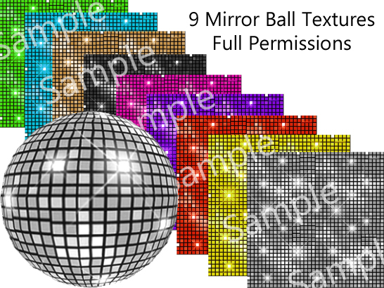 9 Mirror Ball Full Perm Textures