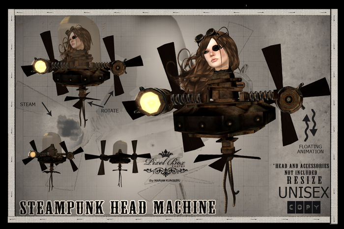 PIXEL BOX - Steampunk Head Machine (BOX)