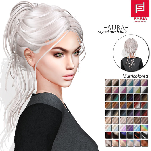 -FABIA- Mesh Hair  <Aura> Multicolored Tones