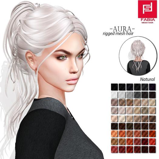 -FABIA- Mesh Hair  <Aura> Natural Tones