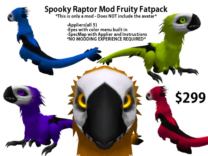 [WS] Spooky Raptor Fruity Mods Fatpack