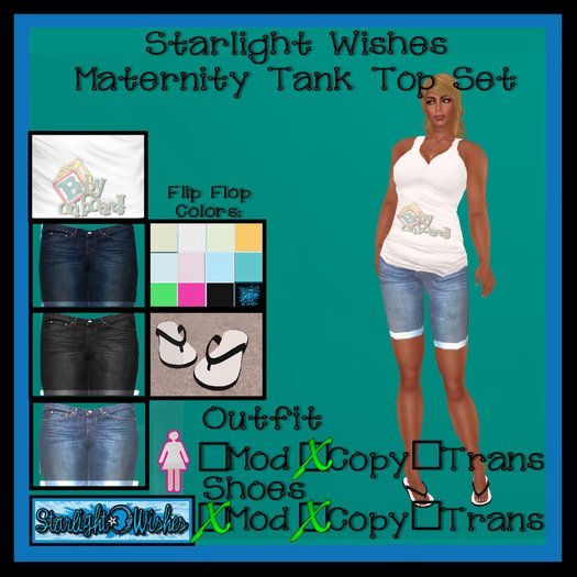 Second Life Marketplace [SW] Block Baby on Board Tank Top