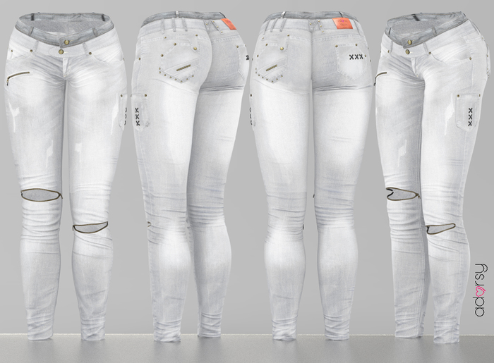 adorsy - Angelina Denim Jeans White - Maitreya