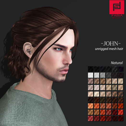 -FABIA- Mesh Hair <John> Natural Tones