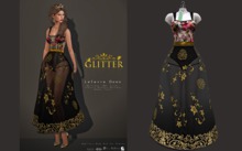 GLITTER - LEFEVRE Gown Mesh & Fitmesh bodies Garden Flowers