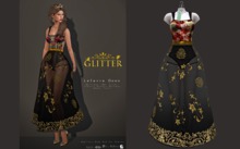 GLITTER - LEFEVRE Gown Mesh & Fitmesh bodies Petal Roses
