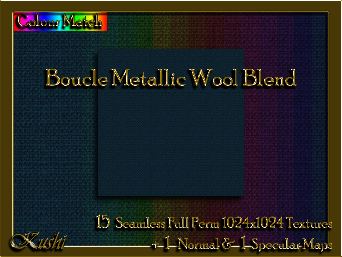 !Kushi! BoucleMetallicWOOLBLEND Textures -WEAR TO UNPACK