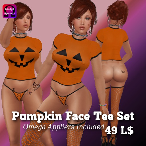 Pumpkin Face Tee Set W-Omega Applier