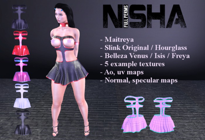 Nisha - Sexy latex dress full perm MAITREYA SLINK BELLEZA