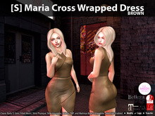 [S] Maria Cross Wrapped Dress Brown