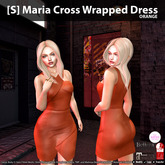 [S] Maria Cross Wrapped Dress Orange