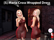 [S] Maria Cross Wrapped Dress Red