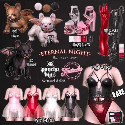 Tentacio &.{PSYCHO:Byts}. Eternal night. Eye gloves pink