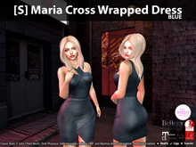 [S] Maria Cross Wrapped Dress Blue