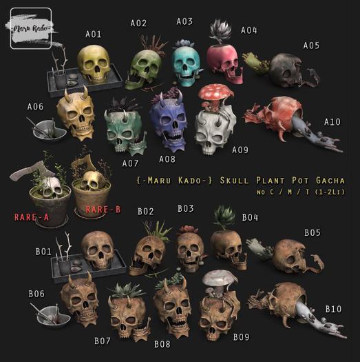 {-Maru Kado-} Skull Plant Pot_A02