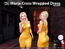 [S] Maria Cross Wrapped Dress Yellow