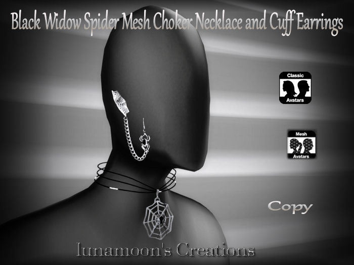 Mesh Spider Web Jewelry Set