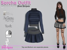 Sorcha Outfit Blue Stripes