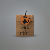 Black Cat Halloween Mesh Giftbag box