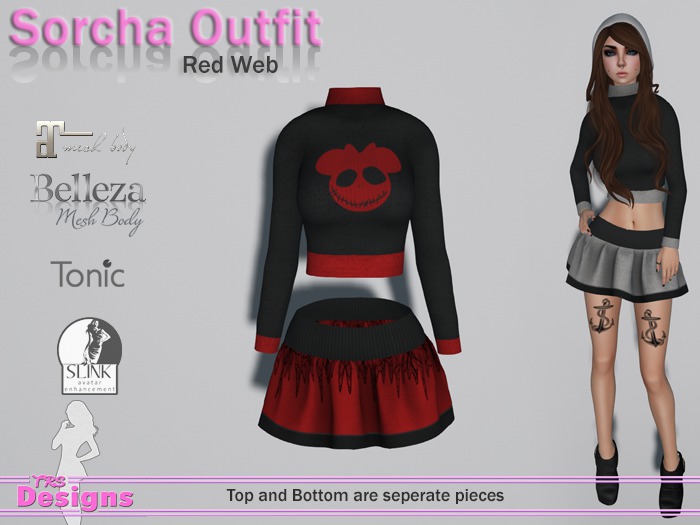 Sorcha Outfit Red Web