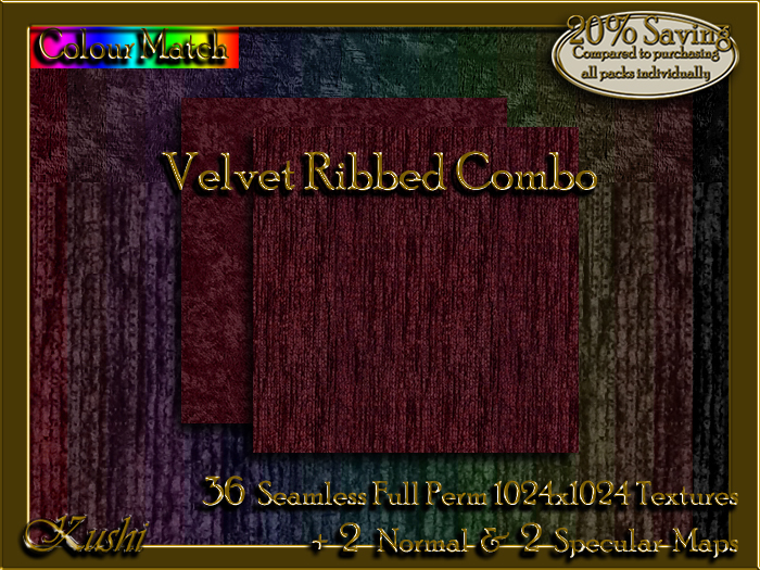 Velvet Ribbed Combo Seamless Textures