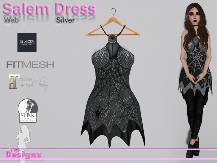 Salem Dress Web Silver